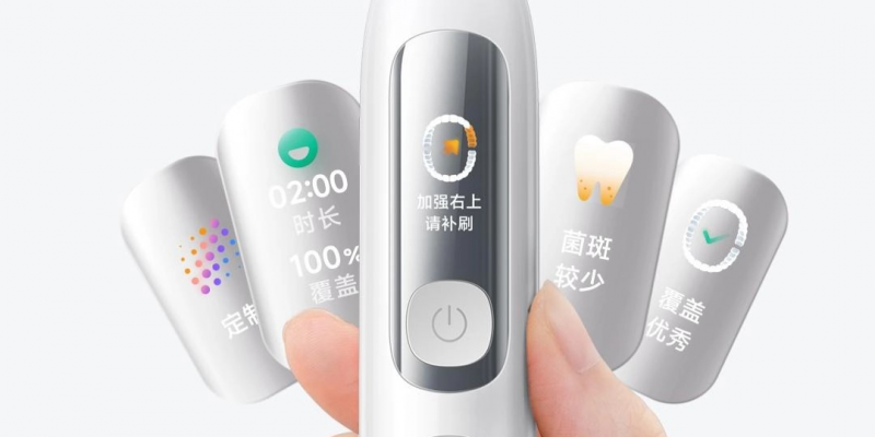 Xiaomi выпустила зубную щётку с экраном, которая может оценивать степень налёта
